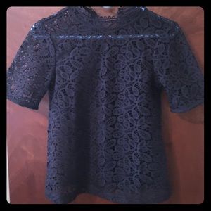 Navy blue lace top from loft. Brand new.